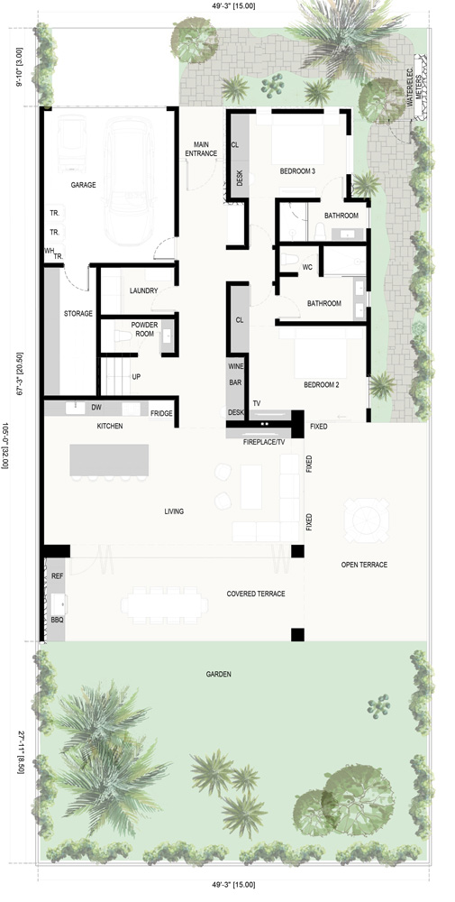 floor plans casa 3A - level 1