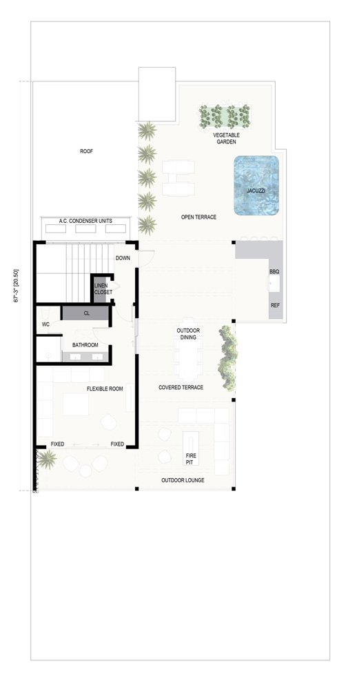 floor plans casa 3A - level 2